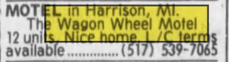 Wagon Wheel Motel (Ulchs Motel) - May 1984 For Sale